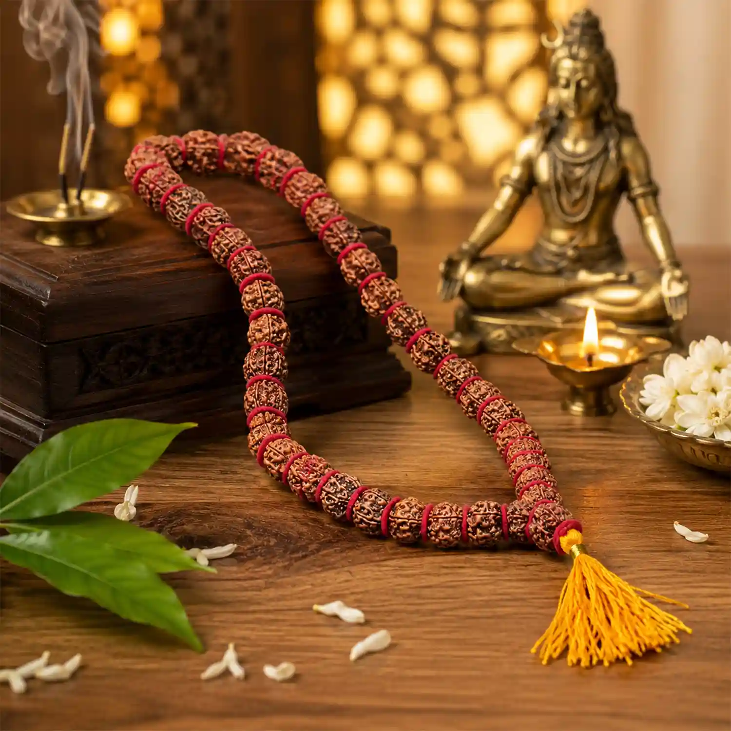 Natural 5 Mukhi Rudraksha Mala | Panch Mukhi Rudraksha Beads Mala 